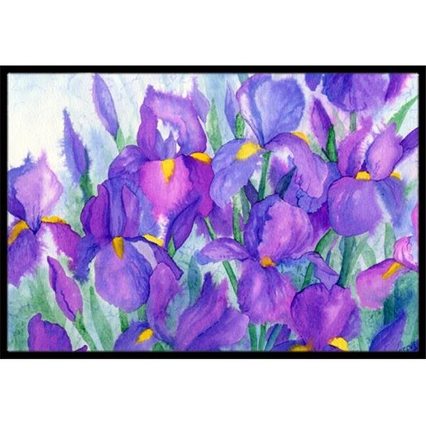 Carolines Treasures Carolines Treasures IBD0256MAT Purple Iris Indoor or Outdoor Mat; 18 x 27 IBD0256MAT - main